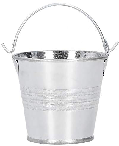 10pcs vaso di fiori mini vaso di piante succulente piccolo secchio di metallo per interni esterni arredamento come una piccola decorazione sul tuo cortile anteriore portico(4*5.5*6-Argento lucido)