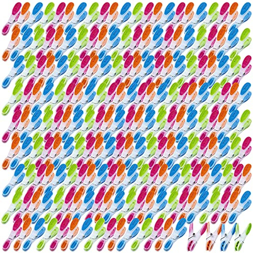 PEARL Wäscheklammern Softgrip: Extra-Starke Wäscheklammern mit Soft-Grip, 200 Stück (Kunststoff, ohne Druckstellen, Gross)