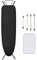 Treer Ironing Board Cover, Drawstring Tightening Scorch Resistant Padding Ironing Board Covers,Include Protective Scorch Mesh Cloth and 4 Fasteners (147x48cm,Black)