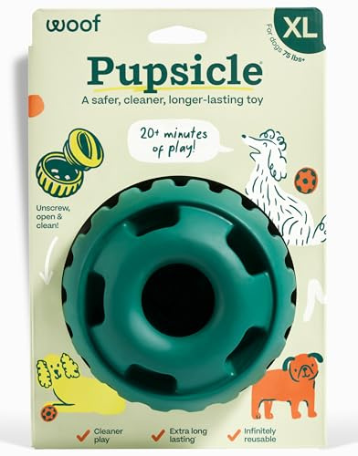 WOOF Pupsicle Interactive Dog Ball Toy for Dogs 75 lbs & Up - Green