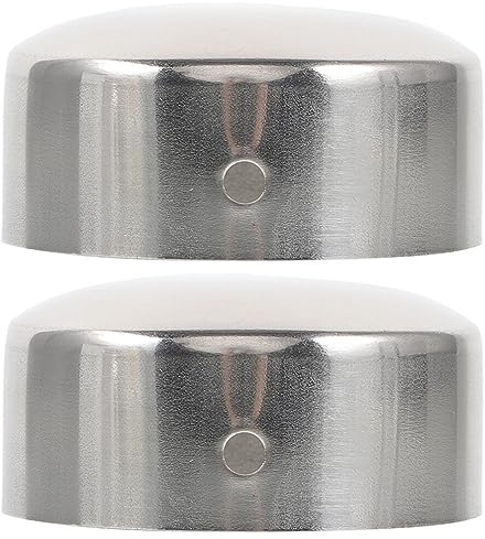 OSALADI 2pcs Wooden Handrail End Caps Stainless Steel Handrail End Covers Stair Sealing Plugs Fencing Post Inserts for Home Outdoor Accessories (38mm)
