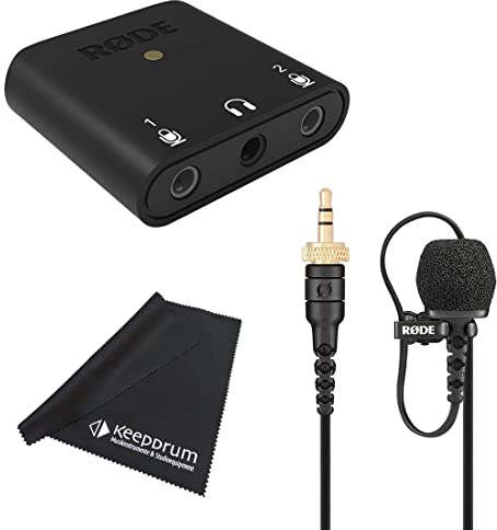 Rode Lavalier II Ansteckmikrofon + Rode AI-Micro 2-Kanal Interface + keepdrum Mikrofasertuch