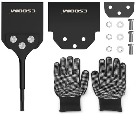 CSOOM 10,2 cm und 12,7 cm SDS Plus Bodenschaber-Set mit Ersatzklingen, Schrauben, Muttern, Sicherungsscheiben, funktioniert mit SDS-Plus-Bohrhammer, verwendet für Fliesenentfernung, Mörtelentfernung