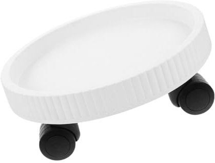 BESPORTBLE Support Plantes Intérieur Rond avec roulettes Multidirectionnelles Plateau Robuste pour Pot De Fleurs Stable Et Mobile Chariot à roulettes pour Jardinière Maison Et Jardin Base Sol