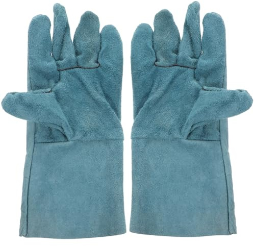 Kisangel 1paar Bissfeste Handschuhe Für Hunde Aus Rindsleder Mit Flexibler Fingerkonstruktion Für Haustierliebhaber Schützend Und Komfortabel
