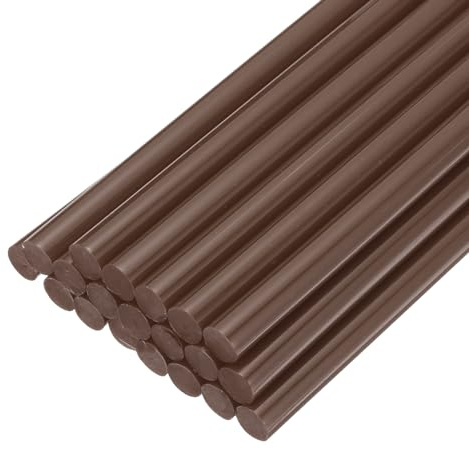 QUARKZMAN 20 Stück Heißklebesticks 7mm x 200mm Heißklebepistole Sticks Braun, Glue Stick Heißkleber Klebesticks Heißklebestifte Klebestifte Bastelklebestifte für DIY Reparieren