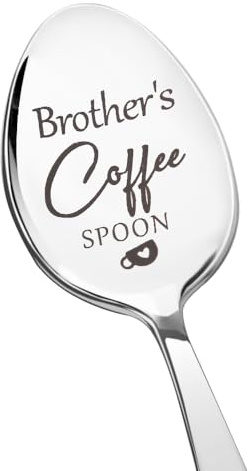 Brother Birthday Gifts for Brother Christmas Retirement Gift for Little Big Brother Gifts for Bro Tea Coffee Lover Gift for Brother Birthday Present for Bro Gifts for Brothers Coffee Spoon