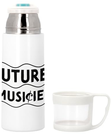 Bouteille thermo en Inox avec Tasse Intégrée - Future Musicienne Artiste Musique Passion - 350ml - Bouteille Isotherme