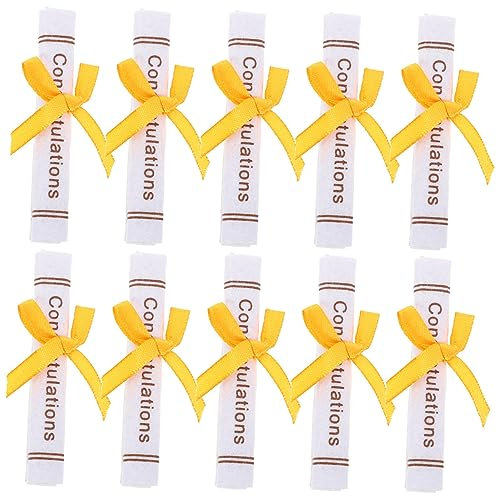 ibasenice 25pezzi Miniature Graduation Bear Dolls with Certificate Scroll Non-woven Landscape Decor for Graduation Party Supplies