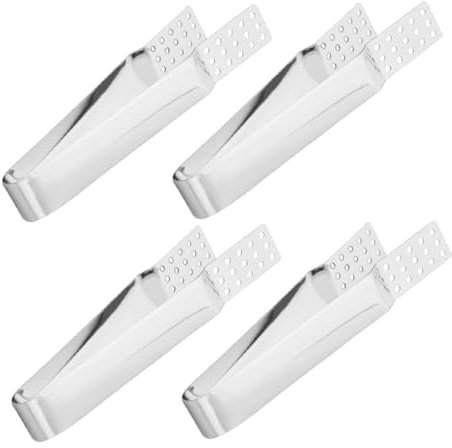 Cabilock 4piezas Clips Inoxidable Para Bolsas De Squeezer De Infusor De Hierbas Para Alimentos De Cocina Accesorios Color Plata