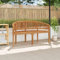 UJCHVHN Bananenbank 151 cm massiv Teakholz Outdoor Sitzbank Outdoor Sitzbänke