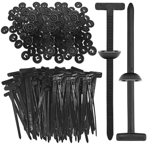 VEGCOO Pack de 50/100/200 Bridas de Plástico Negras, Abrazaderas Plastico Resistentes UV, Bridas para Cables Para Oficina, Hogar, Exteriores (200, Negro)