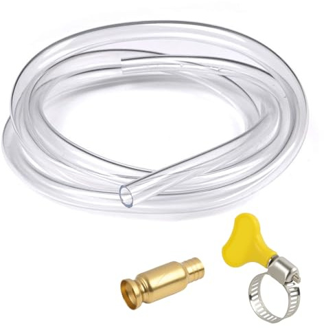 1.6 M Tuyau Siphon Pompe Manuelle, Longue Pompe Siphon Carburant, Tuyau Siphon Essence Auto-Amorçante, Main Essence pour Carburant, Diesel, Eau, Carburant pour Auto, Aquarium, Jardin, Liquide