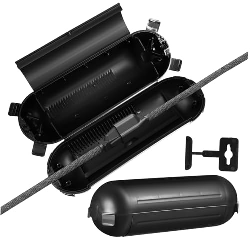Anneome 2 pièces Boîte Dérivation Étanche Extérieure Protection Câble Électrique Résistante Aux Intempéries Cache Rallonge Sécurisé pour Usage Extérieur Boîte Rangement Câbles