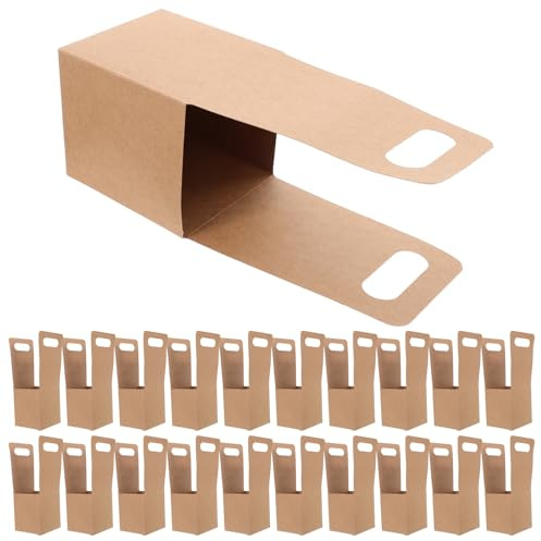 MOKKHNB 30 Posavasos De Papel Kraft Portavasos De Cartón Corrugado Bandeja Para Bebidas Portavasos De Papel Para Llevar Color Marrón Claro Reutilizable