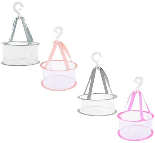 LIFKOME 4 Stück Hängendes Trockennetz aus Stoff für Make-up Schwämme und Kleine Kleidung Trocknet Kosmetikwerkzeuge im Badezimmer und Schützt Pinselhaare