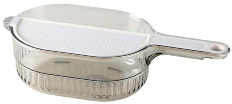 Homeponnew Taomi Artifact Passoire à Riz Multifonctionnel et Panier de Cuisine pour Laver Fruits et Égoutter la Viande, Gris