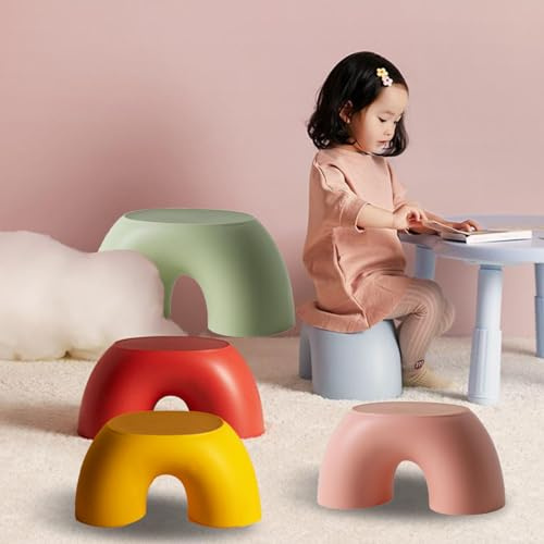 XUXHOU Barnpall Ergonomisk och Halkbeständig Barnfotpall för Badrum i Livfulla Färger - Plastdesign (Grön)