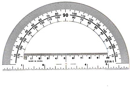 hand2mind Clear, Plastic, Student Math Protractor Set for Classroom (Pack of 100)