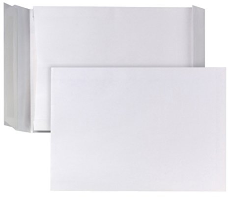 Faltentasche B4 (353x250x40mm) - Umschläge A4 haftklebend mit Klotzboden | Versandtaschen ohne Fenster weiß - 150g - 200 Stück - Ideal für den sicheren und geschützten Versand von Dokumenten