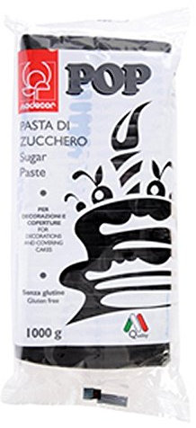 Pasta di zucchero colorata Pop 1 kg Modecor - nero
