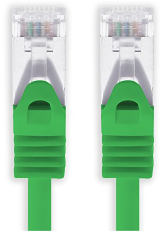 1aTTack.de 30m - grün - 1 Stück Cat7 Netzwerkkabel SFTP Patchkabel Lankabel Rohkabel 10GB/s - 500 Mhz konfektioniert mit 2 RJ45 Stecker Cat 6a