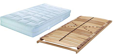 Panda Superflex Malie NV Lattenrost in 100 x 200 cm Plus Malie Big Star XXL H4 5-Zonen Tonnentaschenfederkern-Matratze in 100 x 200 cm im Härtegrad 4 / H4