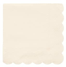 Meri Meri Disposable Paper Napkins (Pack of 20), Scalloped Edge, 2 Sizes, 15 Colors, Party Napkins