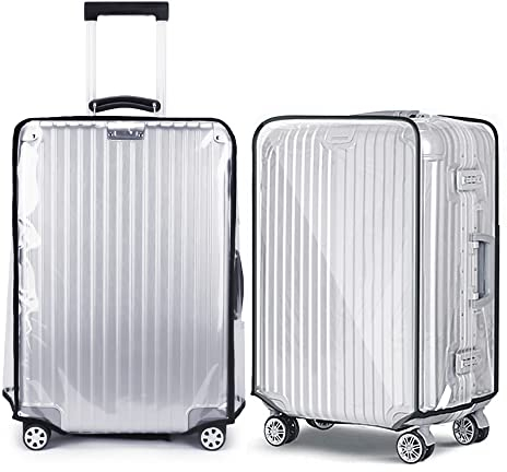 Chudian 2 Stück Kofferhülle Transparente Kofferschutzhülle Wasserdicht Durchsichtig Staubdicht Gepäckabdeckung Reisekoffer Schutzhülle aus PVC für 28 Zoll Koffer