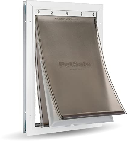 PetSafe Gattaiola per Condizioni Meteo Estreme in alluminio ad Alta Efficienza Energetica per Cani e Gatti - Sistema Flap Isolato - Telaio Resistente, media (M)