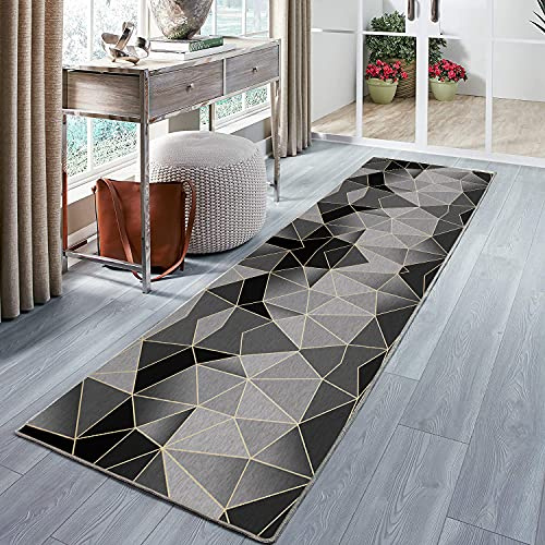 Amcider Tapis de Cuisine Devant evier Tapis de Passage Design Moderne & Traditionnel Facile à Nettoyer pour Couloir pour Cuisine, Chambre à Coucher & Couloir- 40x200cm