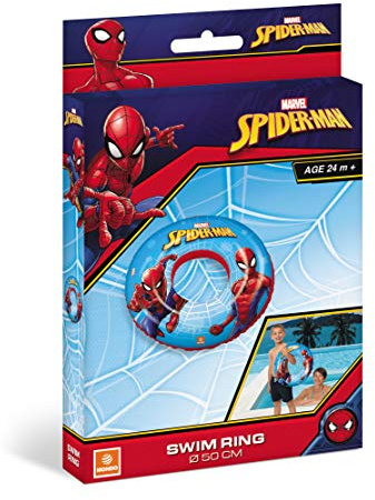 Mondo 16899 Spider-Man Toys-Spiderman Inflatable Donut-Swim Ring-Ideal for Child/Girl Use in Pool/Sea-16899, Multicolour