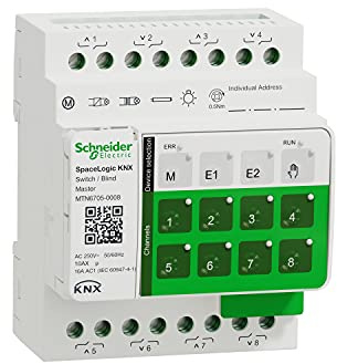 Schneider Electric SpaceLogic KNX – Jalousie-Umschaltung – 8 Ausgänge 10AX/16AC1 – Master – MTN6705-0008