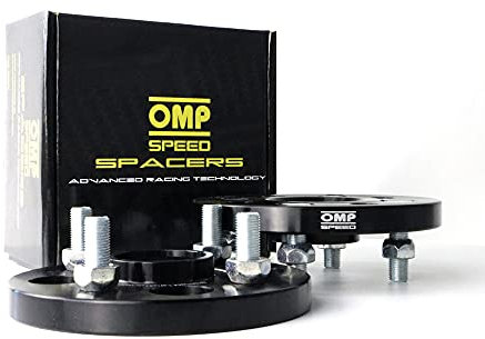 Omp Speed SET SEPARADORES DOBLE CEN TRAJE /DOBLE FIJACION 4X108/4X108 BUJE 63,4 ANCHO 15MM M12X1.5 COLOR NEGRO