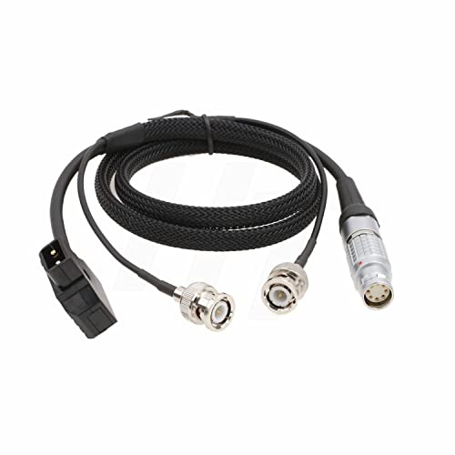 HangTon Power Cable D-tap P-tap to 8 Pin and 3G HD-SDI BNC Y Cable for ARRI Alexa Mini, Amira, Alexa Mini LF Camera 1M