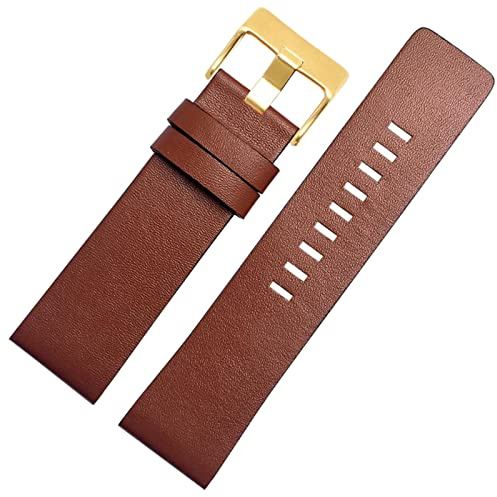 26–32 mm mjukt kalvläderrem randigt klockarmband herr armbandsur band snyggt och andningsbart ersättningsband, 30 mm, Läder