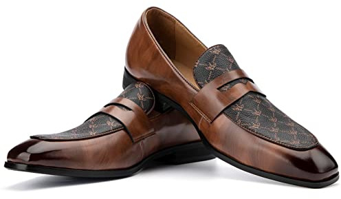 JITAI Mocassini Uomo Comfort Leggero Scarpe Eleganti Uomo Scarpe Estive Loafers, marrone-06, 41 EU (8 UK)