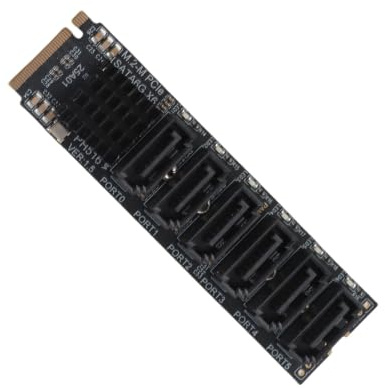M.2 SA A PCI, o SA A3.0 Adap Erkarte 6 Gbit/s Hochgeschwindigkeit ASM1166 Express 3.0 6 Ports Con Rollers PCIE-Erweiterung mit Smar Indica oder Konver Er Uplink PCIE3.0 X2 16 Gbp