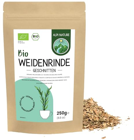 Alpi Nature Weidenrinde geschnitten BIO 250g, Weidenrindentee bio, Kräutertee, Weidenrinde Tee