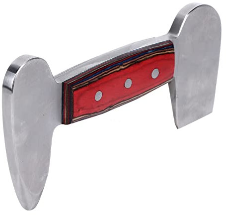 Yuecoom Cuchillo para pezuñas de Caballo, Herramienta de Hoja de Acero Curvada para herrador, Mango de Madera Profesional, Herramientas para Recortar pezuñas de Caballos para
