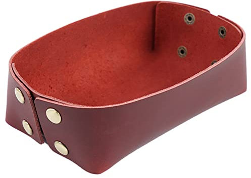 CAZSTYK Valet Tray Viereckiges Würfeltablett Schreibtisch Kommode Leder Tablett Für Den Eingangsbereich Dump Tabletts Für Schlüssel Münzen Geldbörse