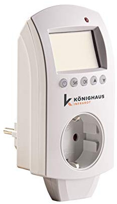 Könighaus Infrarot Smart Thermsotat - inkl. App Könighaus Smart Home für iOS und Android - Temperatur und Programmierung über Handy App steuerbar - Fenster offen Erkennung
