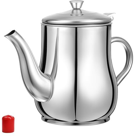 YARNOW Contenitore Per Olio Acciaio Inossidabile Con Filtro Removibile E Manico Pentola Per Filtrare Grasso Da Cucina Barattolo Multiuso Per Condimenti E Olio