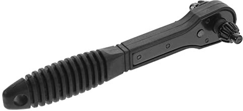 SOIMISS 2-in-1 Ratchet Drill Chuck Wrench Spanner, Quick Release Black Dual-use Chuck Key Bi-Directional Ratcheting for Portable and Multi-Purpose Drill Press