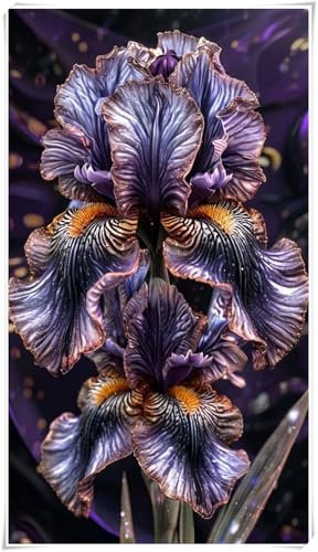 Iris Bulbs for Planting, Wedding Flowers, Natural Organic, Cut Flowers, Excellent Display, Bearded Iris Bulbs -4 Bulbs-f