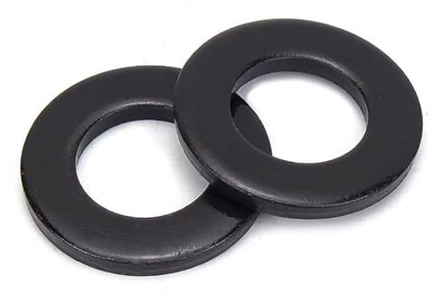 30 Pièces Rondelles Noires M6, Rondelle Plates en Acier Inoxydable M6 x 18 x 1,5 mm, Rondelles d'étanchéité Antirouille pour Vis et Boulons