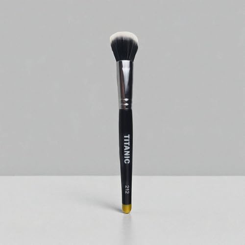 Titanic Brush – 212 Duo‑Fibre Face Makeup Brush | XL Buildable Foundation Blender for Liquid, Cream & Powder | Medium Coverage | Vegan & Cruelty‑Free