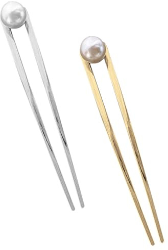 Angoily 2pcs Baguettes à Cheveux en Alliage Vintage pour Femmes et Filles, Surface Lisse et Robuste, Style Classique Délicat, pour Soirées et Rendez-