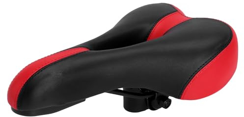 BUGUUYO Selle Vélo Confortable Gel Coussin Large et Léger pour VTT Vélo de Route et Course Siège Ergonomique Rouge Montage Facile et Entretien Simple