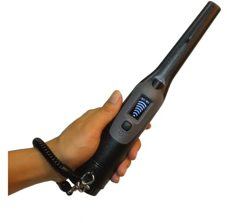 Metalldetektoren, Metalldetektor HS - 09, wasserdicht bis 40 Fuß, Pinpointer mit LCD-Anzeigen, optionaler USB-Akku(Black and Grey)
